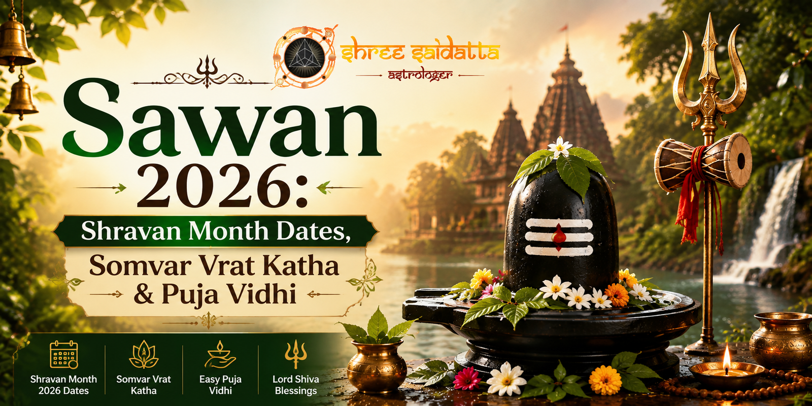 Sawan 2026 Shravan Month Dates, Somvar Vrat Katha & Puja Vidhi